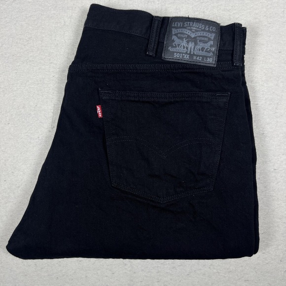 Levi's Other - Levis 501 XX Black Jeans Mens 40x28 Straight Button Fly 100% Cotton Denim Pants